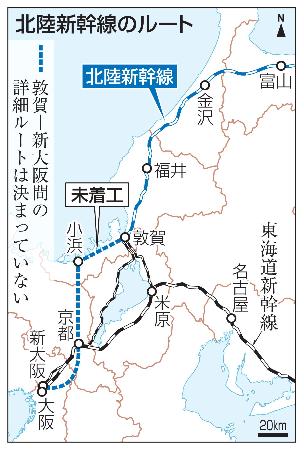 　北陸新幹線のルート