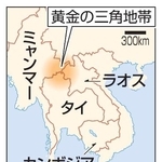　タイ、カンボジア、ラオス、ミャンマー、黄金の三角地帯
