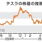 　テスラの株価の推移