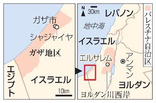 　ヨルダン・アンマン、ガザ地区・シャジャイヤ、ガザ市、イスラエル、レバノン、エジプト