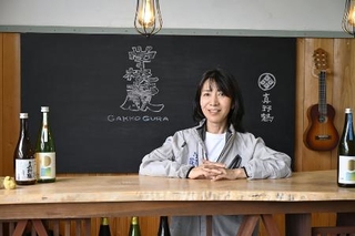 　尾畑酒造の専務、尾畑留美子さん＝２０２５年７月、新潟県佐渡市