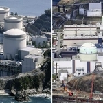 　関西電力が原発新設を検討している美浜原発（左）と、北海道電力が再稼働を目指す泊原発