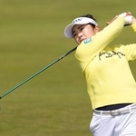 　ゴルフのＡＩＧ全英女子オープンを制した山下美夢有＝３日、英西部ウェールズのロイヤルポースコールＧＣ（共同）