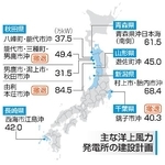 　主な洋上風力発電所の建設計画