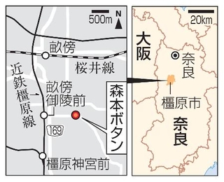 　奈良県橿原市「森本ボタン」