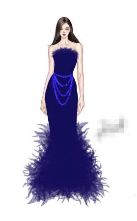 　中東出身の高１女子生徒が描いたデザイン画（生徒提供、画像の一部を加工しています）