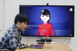 　英会話ＡＩと対話する大学受験生