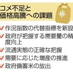 　コメ不足と価格高騰への課題