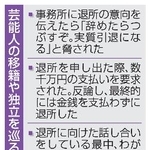 　芸能人の移籍や独立を巡るトラブルの事例