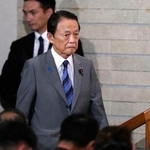 　自民党の麻生最高顧問＝９月、東京・永田町の党本部