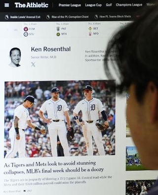 　米ニューヨーク・タイムズ傘下のスポーツ専門サイト「ジ・アスレチック」（共同）