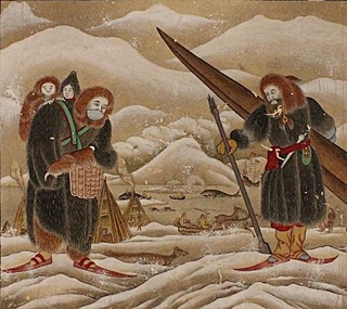 「万国人物図」のノルウェー人（大村市歴史資料館蔵）