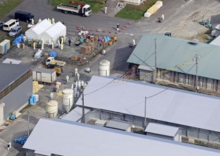 　１０月、鳥インフルエンザの陽性が判明した北海道白老町の養鶏場