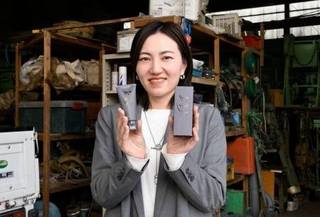 　自社ブランド「主守手」を立ち上げた三気建設の杉山阿有美さん