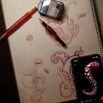 　「Ｇｏｏｄ　Ｔｉｍｅｓ　Ｉｎｋ」で見習いとして働く男性のデザイン