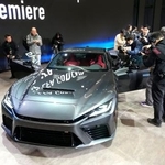 　トヨタ自動車が発表した３代目と位置付けるスーパーカー「ＧＲ　ＧＴ」＝５日午後、静岡県裾野市の「ウーブン・シティ」