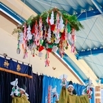 　披露された山代白羽神楽の演目「諸神」＝２０２５年１１月、山口県岩国市