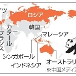 　中国がパンダを貸与している主な国