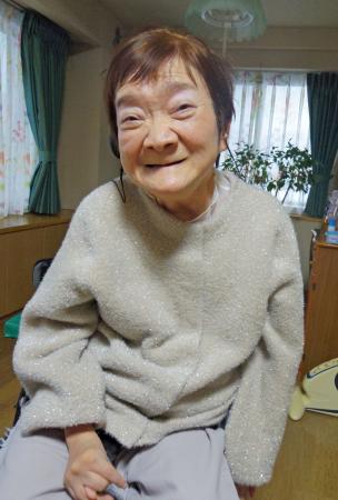 　脳性まひがある障害者団体理事長の小山内美智子さん＝３日、札幌市西区