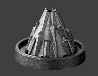 　野上田葉月さんが開発した鋳物のお香立て「焚香」（鍋屋バイテック提供）