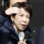 　栃木県那須塩原市で街頭演説する自民党総裁の高市首相＝６日午前