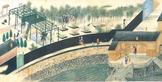 ４オランダ商館のお花畑（長崎歴史文化博物館所蔵）