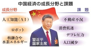 　中国経済の成長分野と課題
