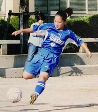 　藤枝順心高サッカー部時代の福岡美波さん