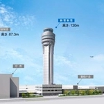 　成田空港の新管制塔（中央）の完成イメージ図（国交省提供）