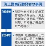 　海上警備行動発令の事例