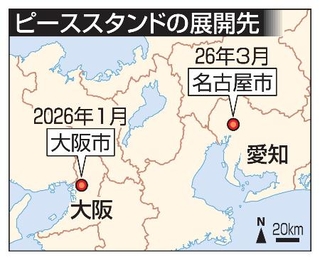 　ピーススタンドの展開先