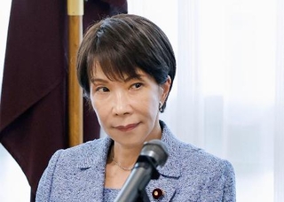 　自民党の全国幹事長会議に臨む高市首相＝１１日午後、東京・永田町の党本部