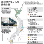 　長射程ミサイルの配備計画（写真は防衛装備庁提供など）