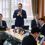 　再審制度を見直す刑事訴訟法改正案を審査する自民党の法務部会と司法制度調査会の合同会議＝９日、東京・永田町の党本部