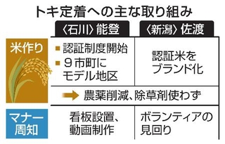 　トキ定着への主な取り組み