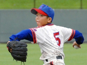 ２００９年に４強入りした賀集少年野球クラブの村上頌樹選手＝三木市志染町三津田