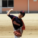 守り切った洲本三熊クラブの武市浩司投手