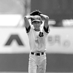 １９９６年の初優勝に貢献し、大会ＭＶＰにも輝いた桜台ハンターズの尾崎匡哉選手＝神戸市須磨区弥栄台５