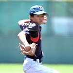 先発し力投した神戸福田ＢＢＣの森下琥太朗主将＝Ｇ７スタジアム神戸（撮影・斎藤雅志）