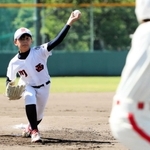 ６回を投げきった川西少年野球クラブの原悠葵投手＝いずれも甲子園浜野球場