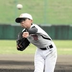 野口南少年軟式野球クラブー二見ＴＡＧタートルズ　先発で力投する二見ＴＡＧタートルズの草壁航大投手