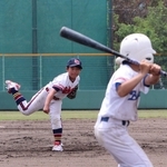 長尾南レッドホークス－潮ブルーナイン　４回裏、満塁の危機を乗り切った長尾南の棚橋央翔投手