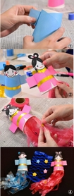 紙コップで作る織り姫とひこ星