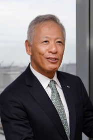 「神戸は象徴的な場所。マザーマーケットを大切に守る」と話す三井住友銀行の福留朗裕頭取＝神戸市中央区浪花町、三井住友銀行神戸本部ビル（撮影・風斗雅博）