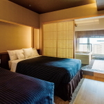 ヒノキ風呂が付いたスイートルーム