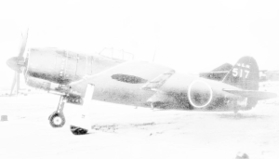 戦局の悪化を受け、水上機をもとに開発した局地戦闘機の紫電改（新明和工業提供）