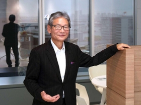 コベルコシステム本社で転職時の思いなどを振り返る田野美雄社長＝神戸市灘区岩屋中町４（撮影・辰巳直之）