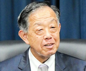 若者との連携の重要性を語る西宮商工会議所の森本直樹会頭＝西宮市櫨塚町、同商議所