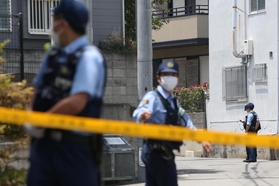 事件があったとされる現場付近＝４日午後０時１１分、兵庫県宝塚市