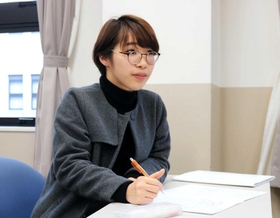 関西学院大でＭＳを専攻する野村明季さん＝関西学院大
